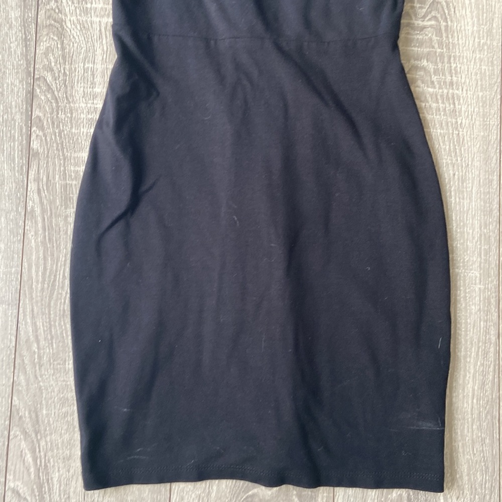 Black Square Neck Dress - Picture 3 of 6